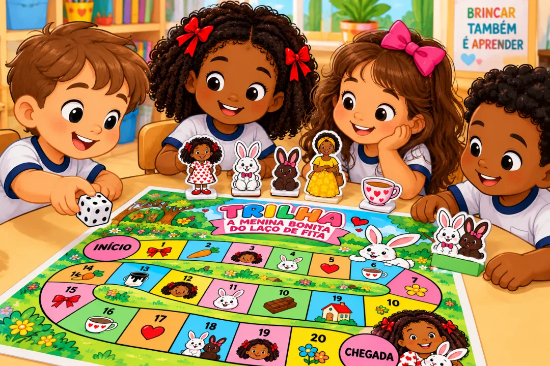 Menina Bonita do Laço de Fita - Jogo da Trilha - PDF Educação Infantil  — imagem 4
