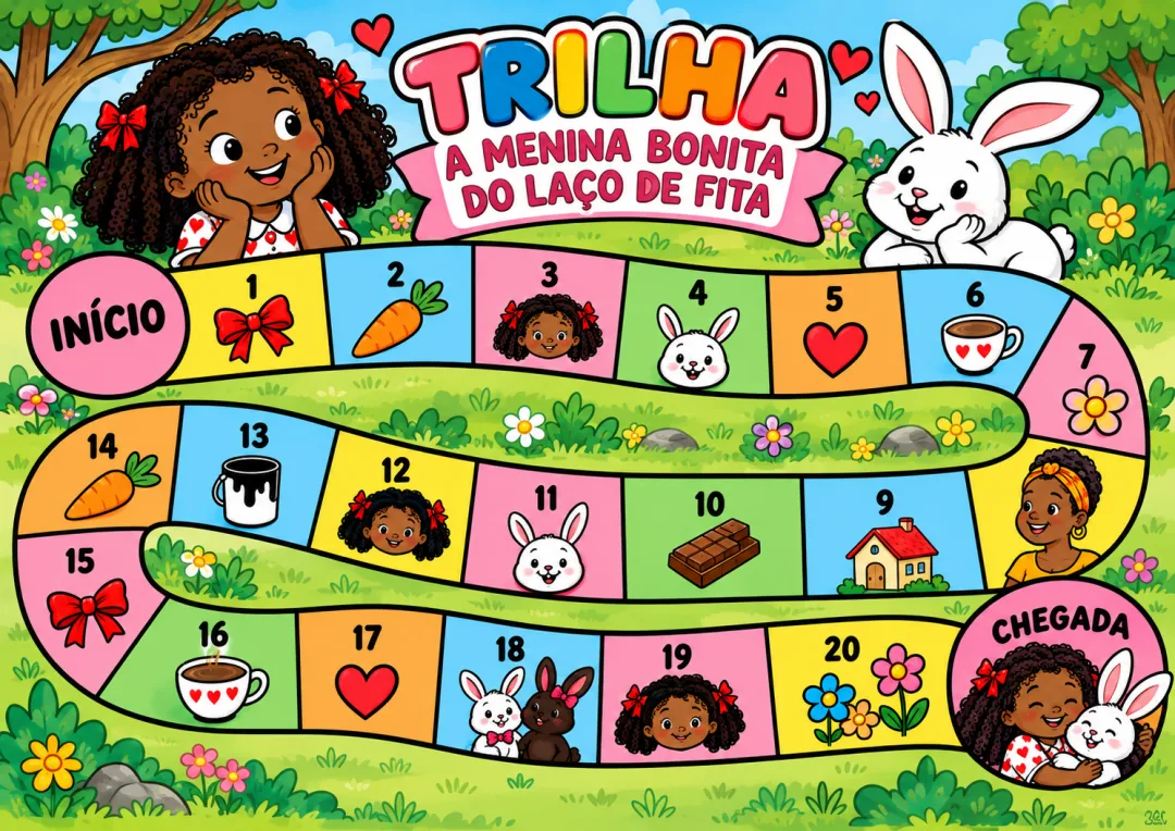 Menina Bonita do Laço de Fita - Jogo da Trilha - PDF Educação Infantil  — imagem 3