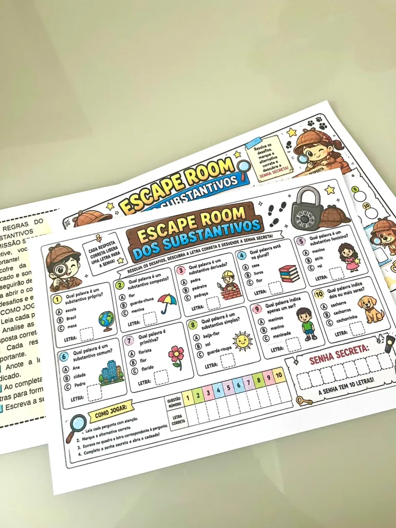 ESCAPE ROOM DOS SUBSTANTIVOS — imagem 2