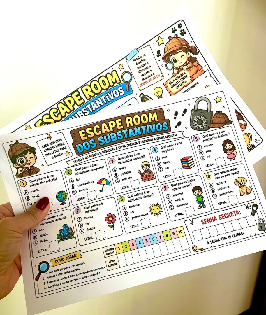 ESCAPE ROOM DOS SUBSTANTIVOS — imagem 3