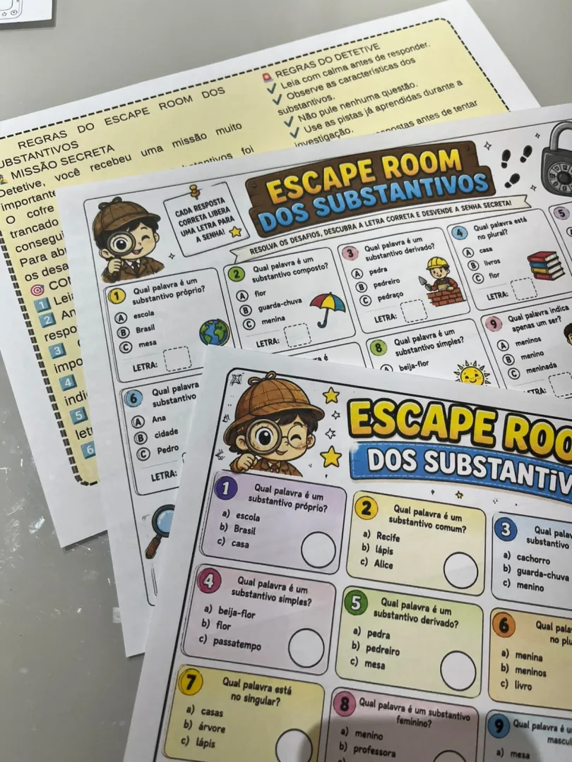 ESCAPE ROOM DOS SUBSTANTIVOS — imagem 4