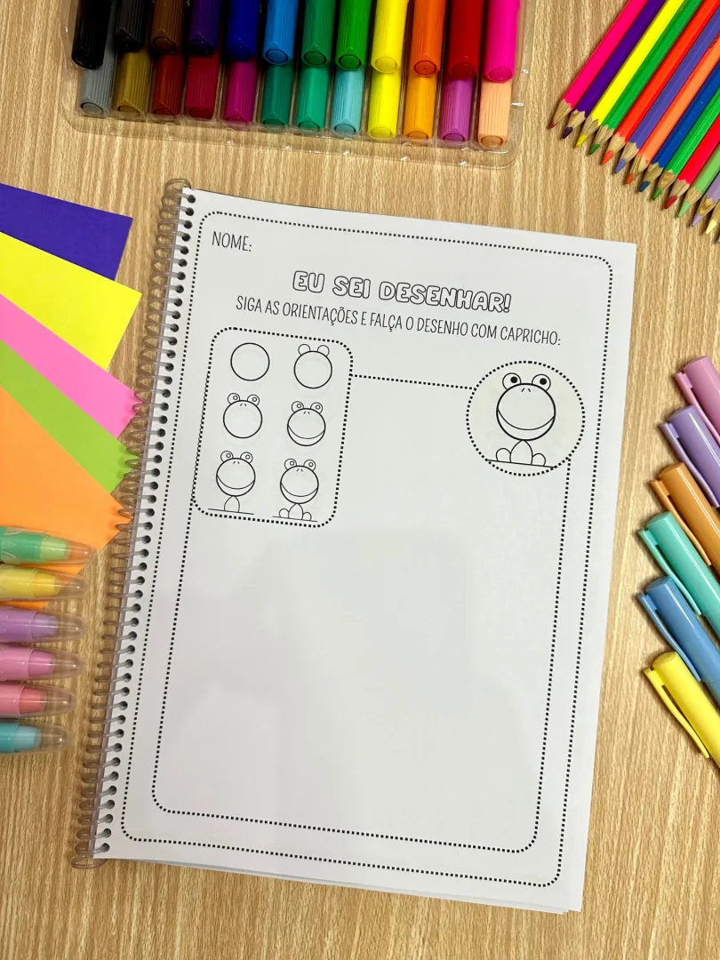 Apostila Eu Sei Desenhar PDF - Atividades de Coordenação Motora Fina, Grafomotricidade e Criatividade Infantil — imagem 3