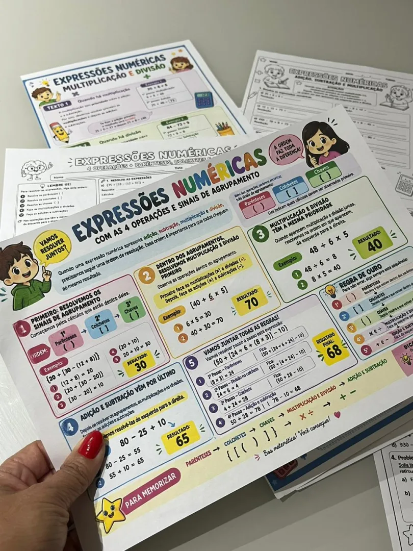 EXPRESSÕES NUMÉRICAS — 4 OPERAÇÕES — imagem 4