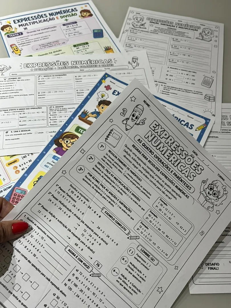 EXPRESSÕES NUMÉRICAS — 4 OPERAÇÕES — imagem 5