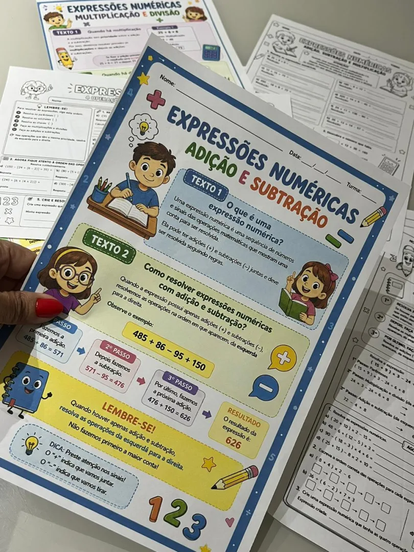 EXPRESSÕES NUMÉRICAS — 4 OPERAÇÕES — imagem 6