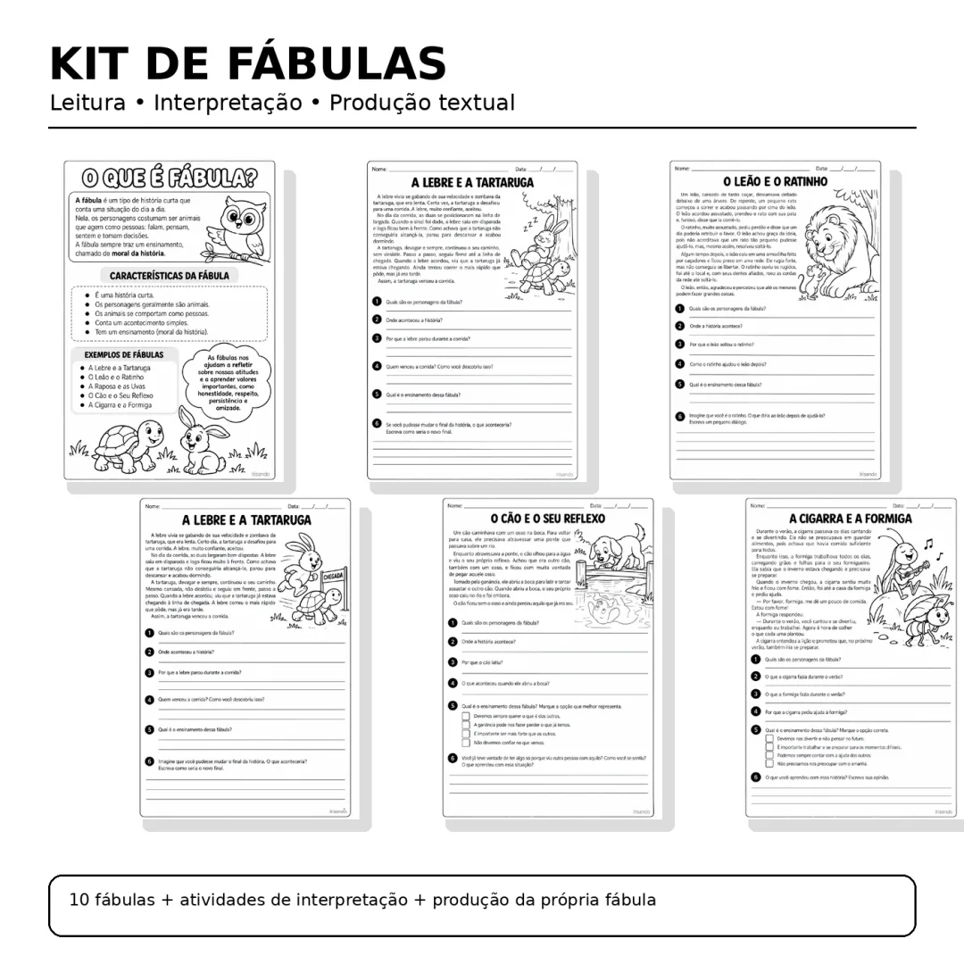 FÁBULAS — Leitura, Interpretação e Produção Textual | 2º ao 4º ano — imagem 4