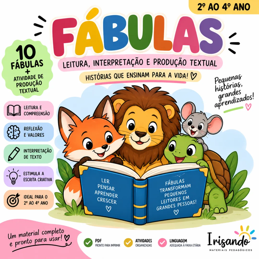 FÁBULAS — Leitura, Interpretação e Produção Textual | 2º ao 4º ano — imagem 2