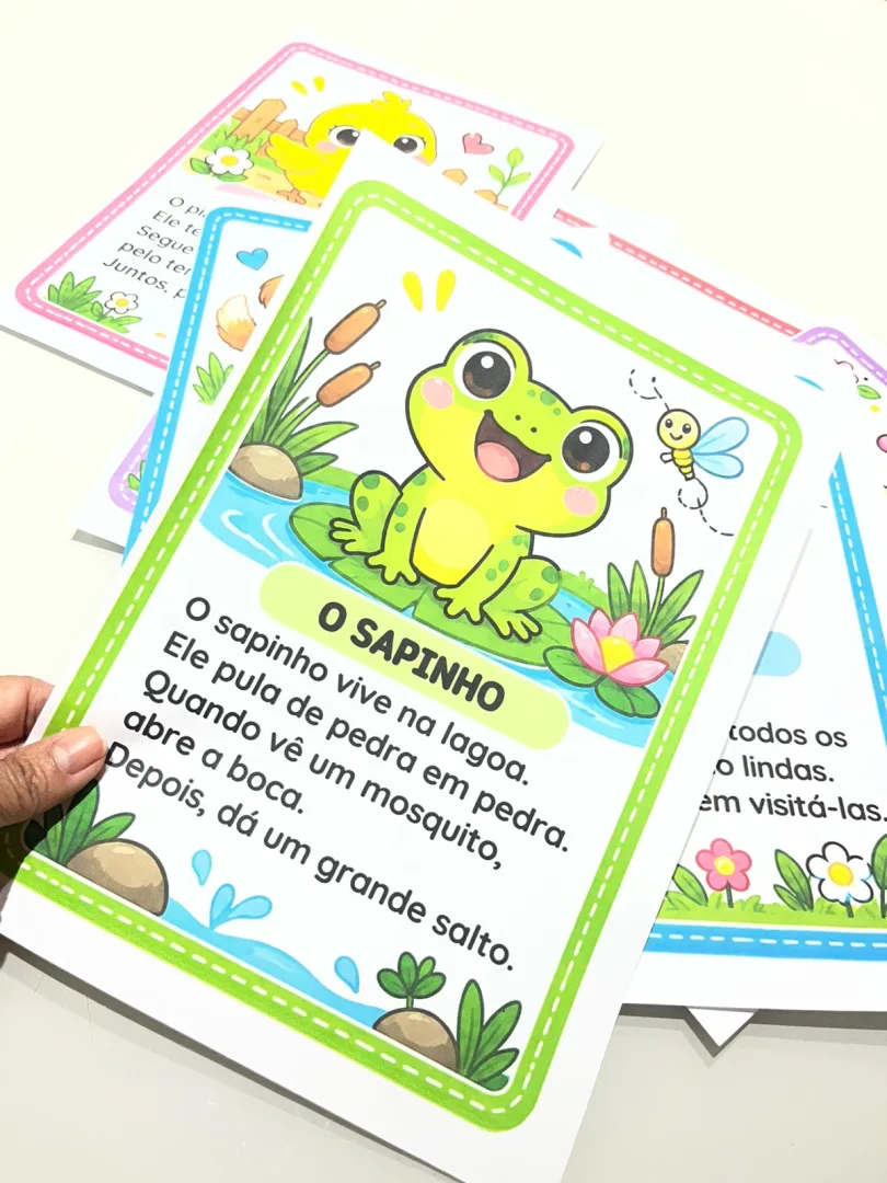 Fichas de Leitura – Mini Textos Ilustrados: Atividades de Leitura e Interpretação para Alfabetização em PDF — imagem 5