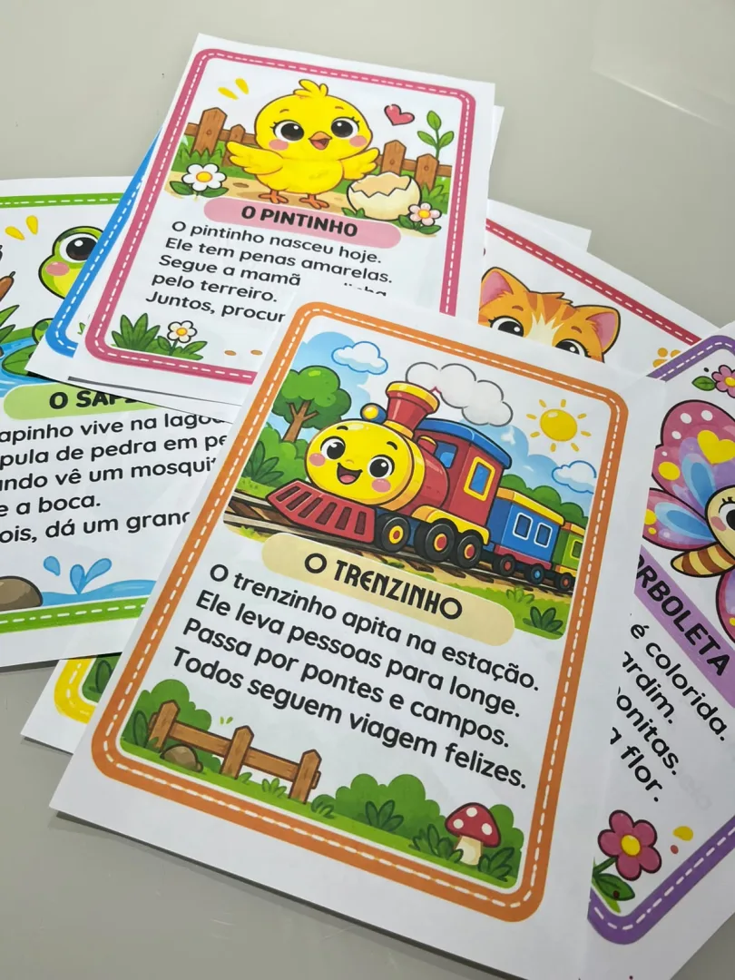 Fichas de Leitura - Mini Textos para Alfabetização - PDF — imagem 2