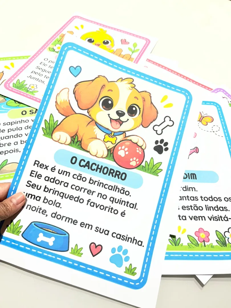 Fichas de Leitura - Mini Textos para Alfabetização - PDF — imagem 3