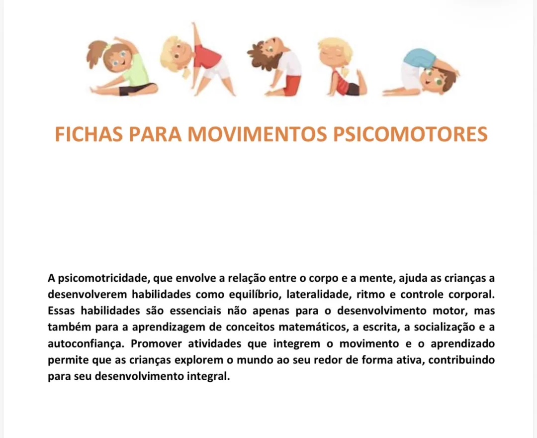 Fichas de Movimentos Psicomotores  — imagem 3