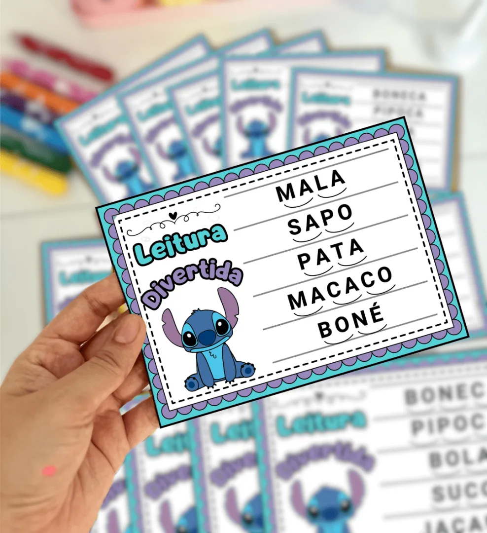 Fichas Leitura Divertida do Stitch — imagem 2