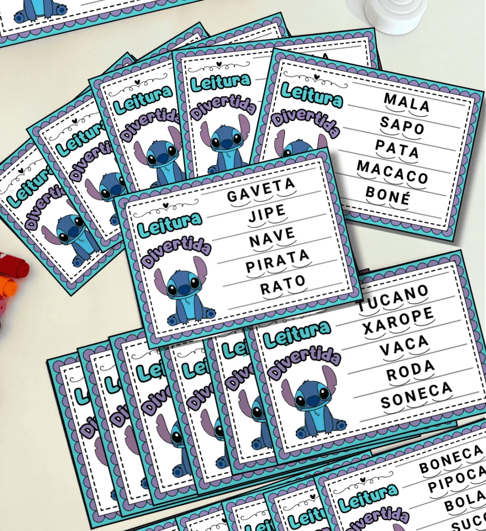 Fichas Leitura Divertida do Stitch — imagem 3