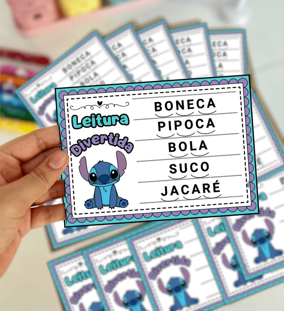 Fichas Leitura Divertida do Stitch — imagem 4