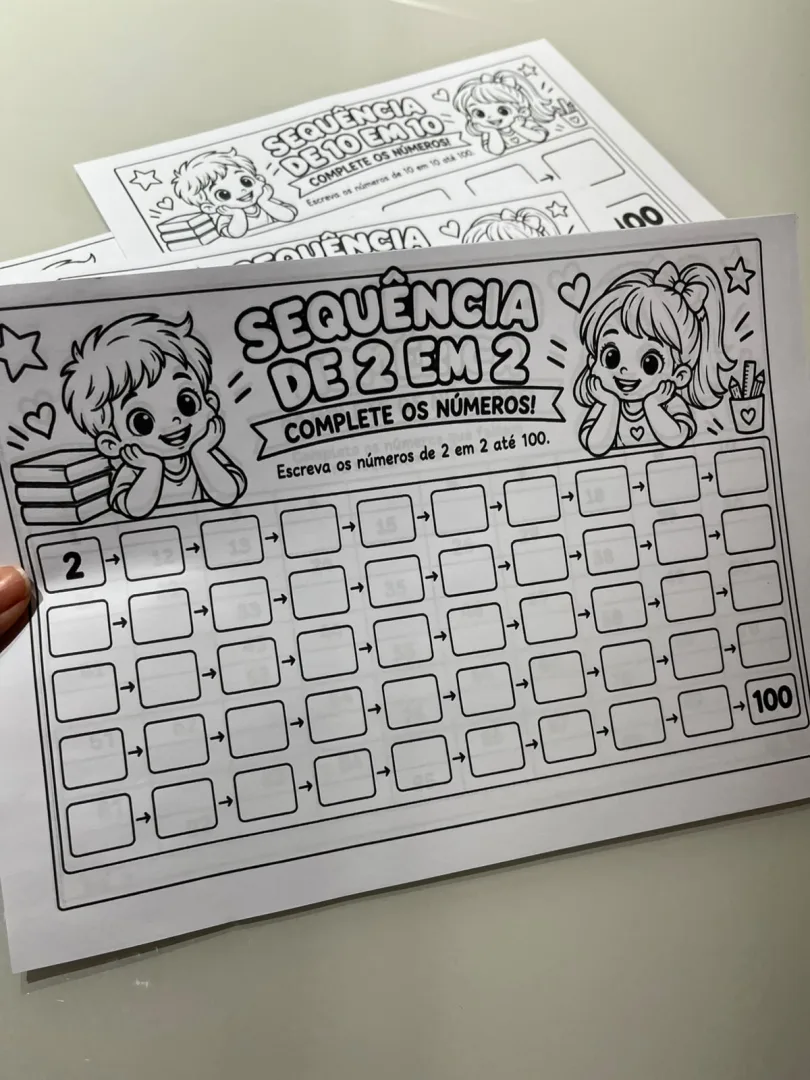 Fichas Matemáticas — Sequência Numérica - Ensino Fundamental 1 - PDF — imagem 6