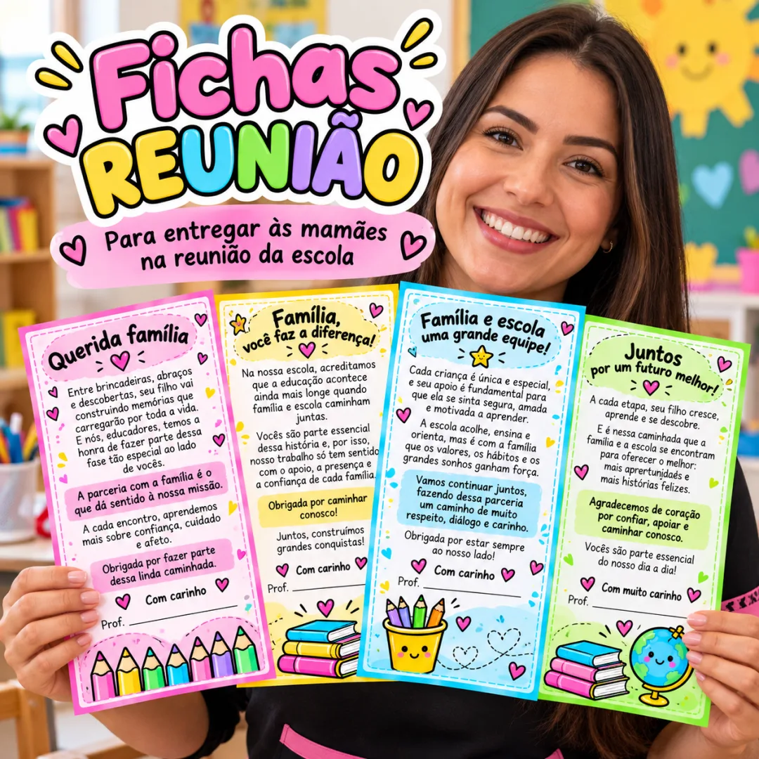 Fichas para Reunião de Pais Escola e Família — PDF — imagem 3