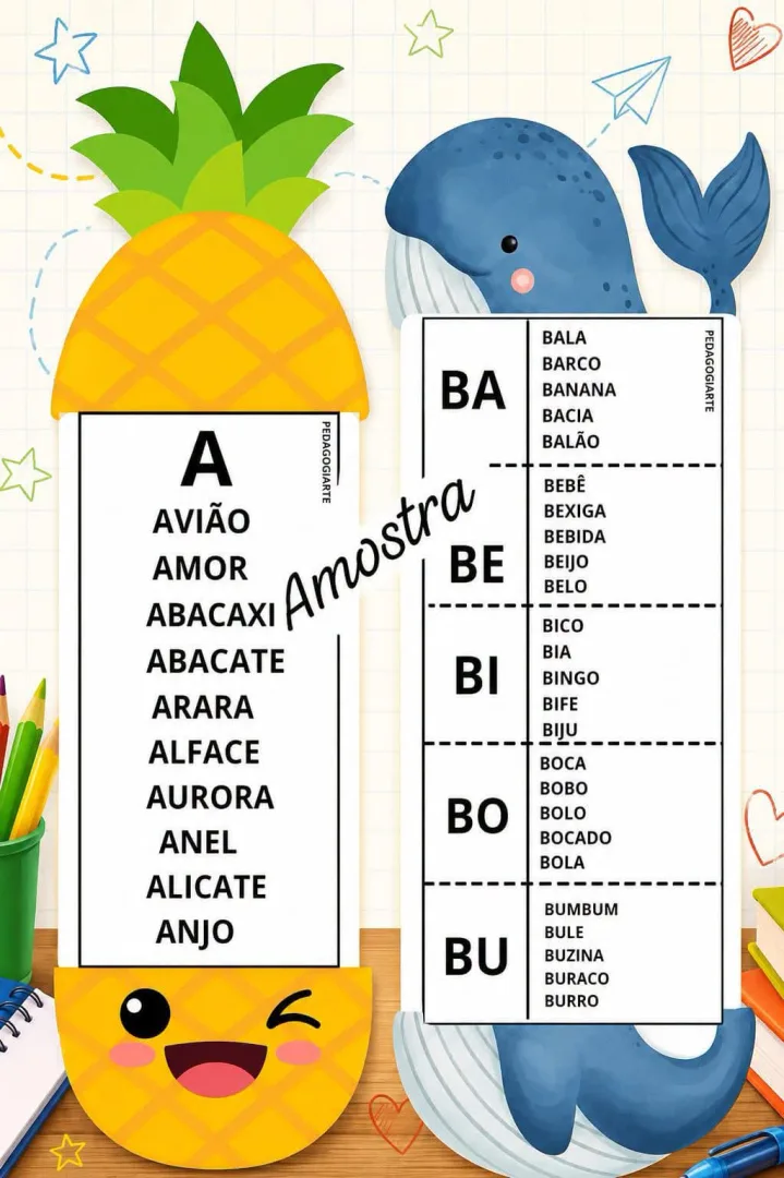 Fichas silabário PDF Ensino fundamental  — imagem 2