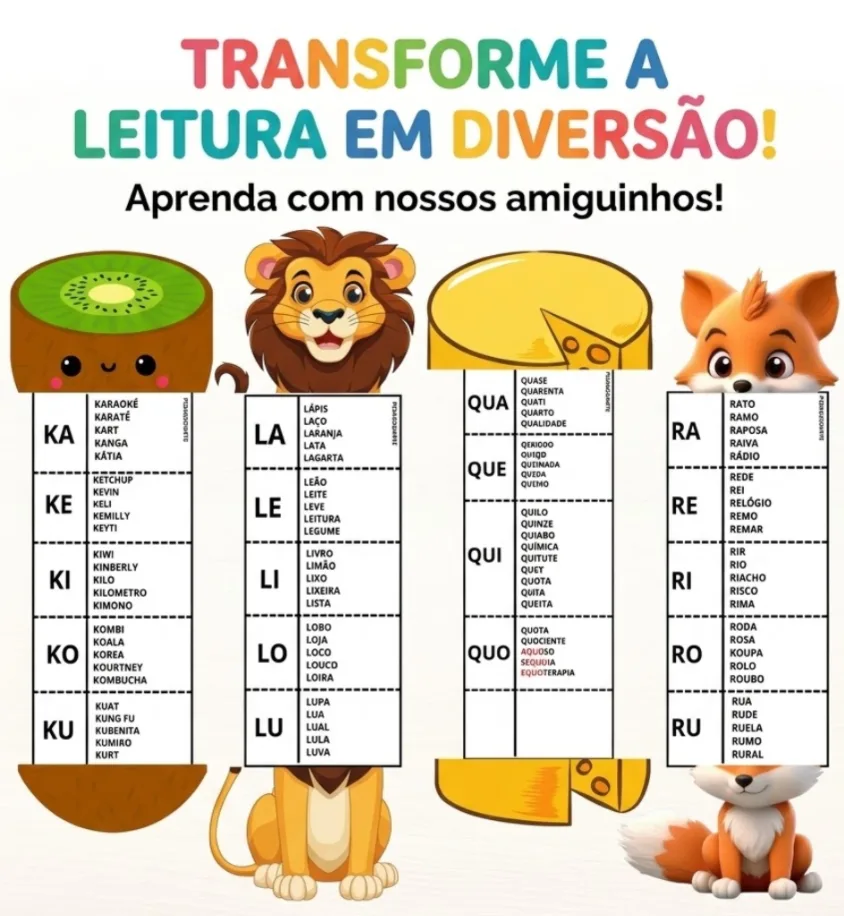 Fichas silabário PDF Ensino fundamental  — imagem 4