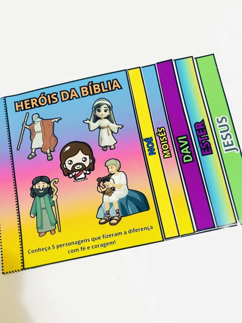 Flipbook Hérois da Bíblia — Pronto para Imprimir — imagem 3