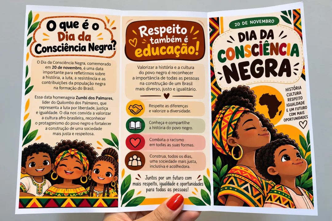 Folder Dia da Consciência Negra, em PDF - Ensino Fundamental — imagem 3