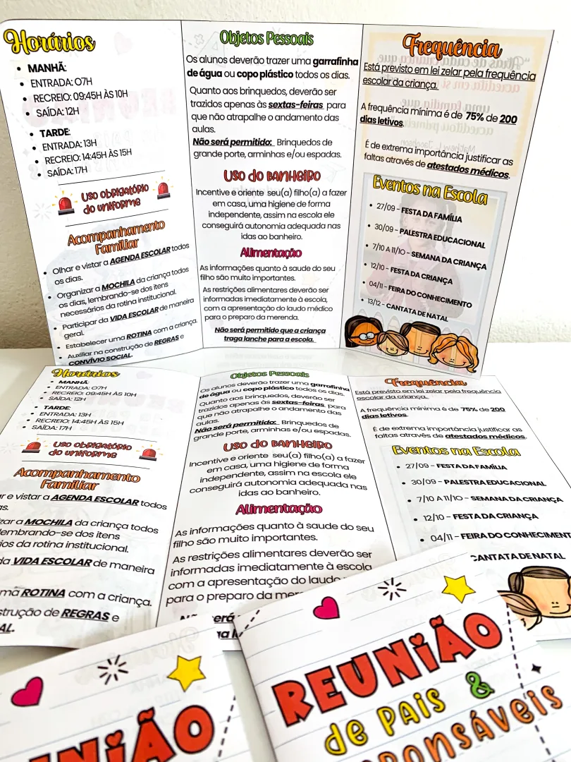 Folder Reunião de Pais Editável — imagem 2