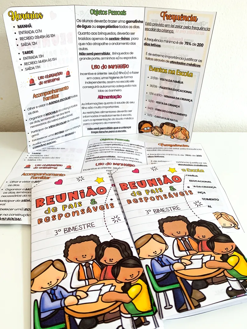 Folder Reunião de Pais Editável — imagem 3