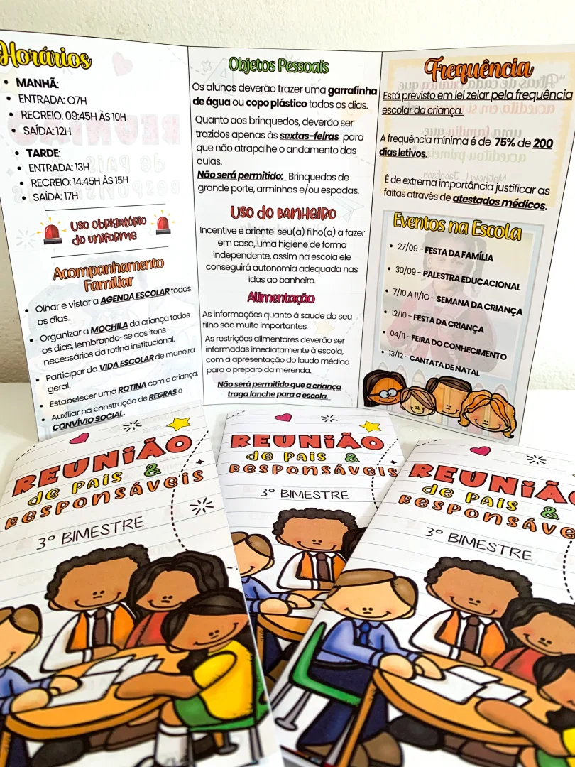 Folder Reunião de Pais Editável — imagem 6