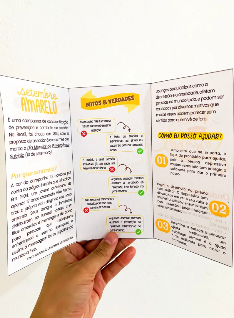 Folder Setembro Amarelo - Campanha de Conscientização — imagem 2