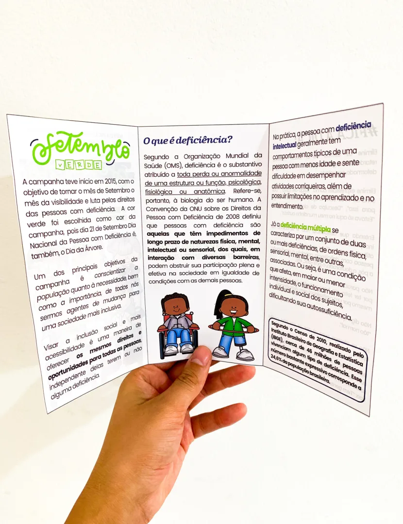 Folder Setembro Verde em PDF - Mês da Inclusão das Pessoas com Deficiência — imagem 2