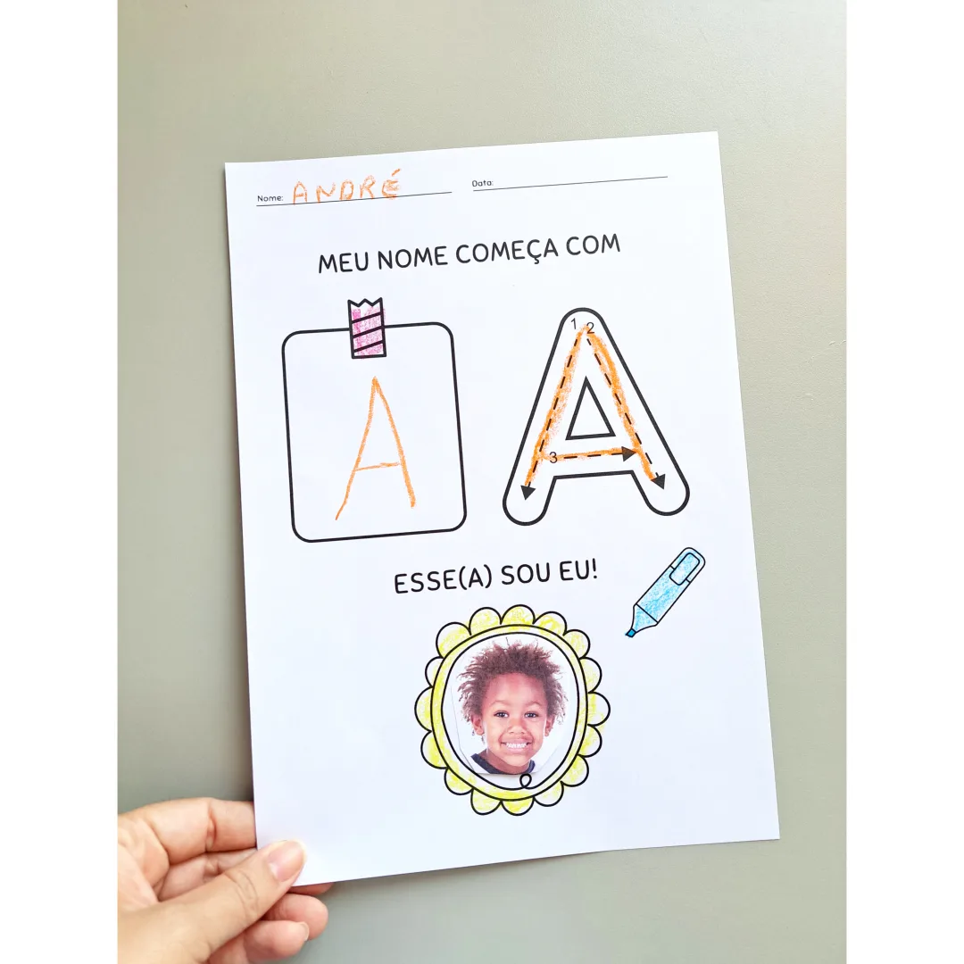 Folhinha – 1ª Letra do Meu Nome em PDF para Alfabetização — imagem 3