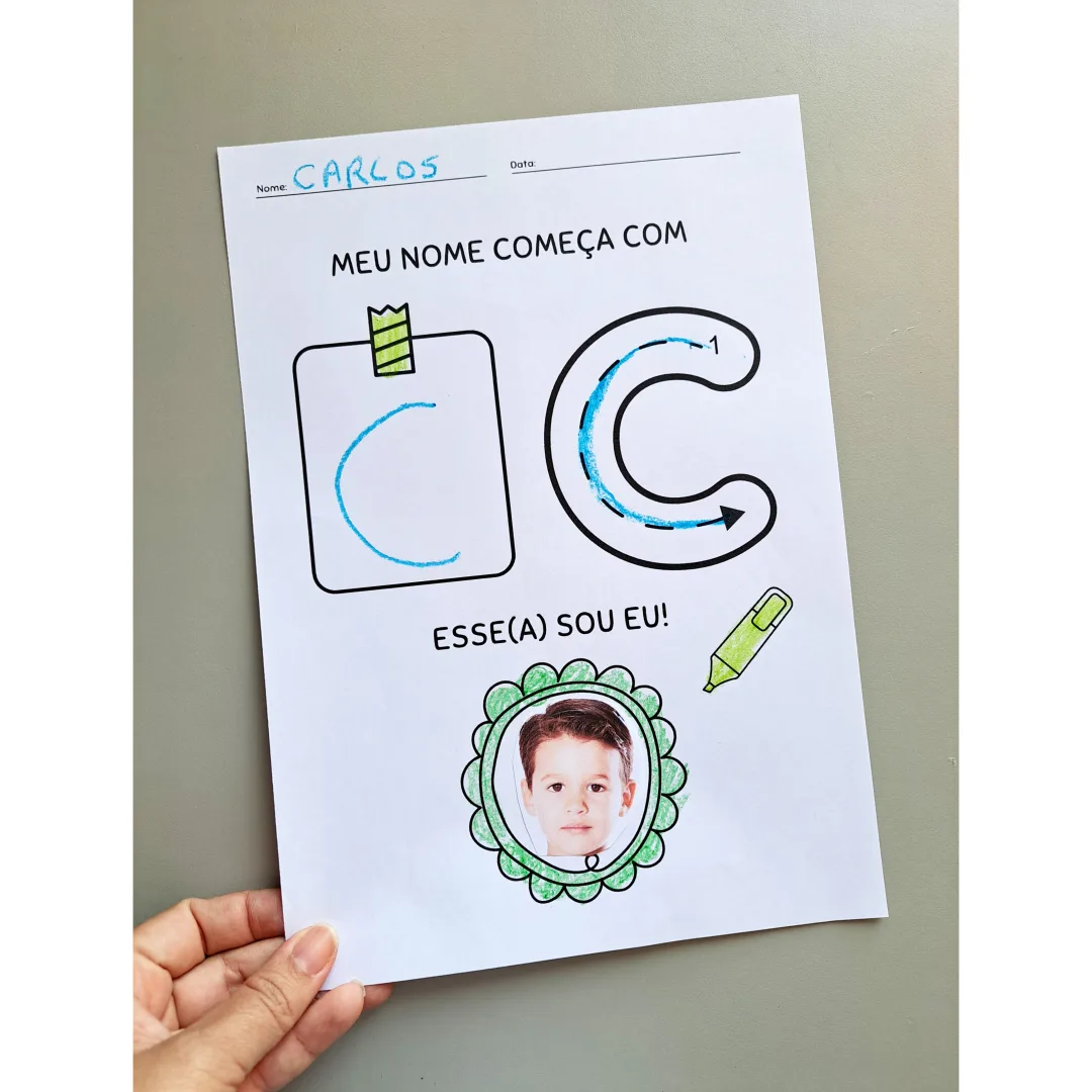 Folhinha – 1ª Letra do Meu Nome em PDF para Alfabetização — imagem 5
