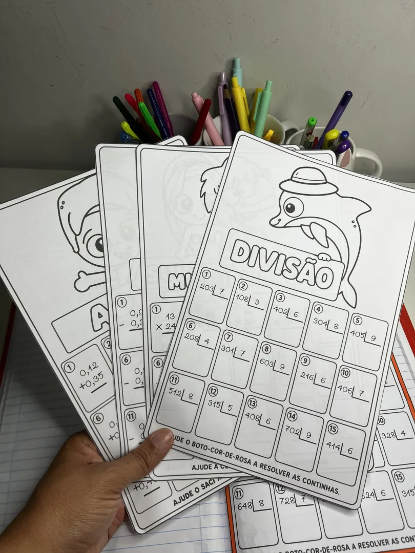 Folhinhas das 4 Operações — 4º Ano | Tema Folclore — imagem 3