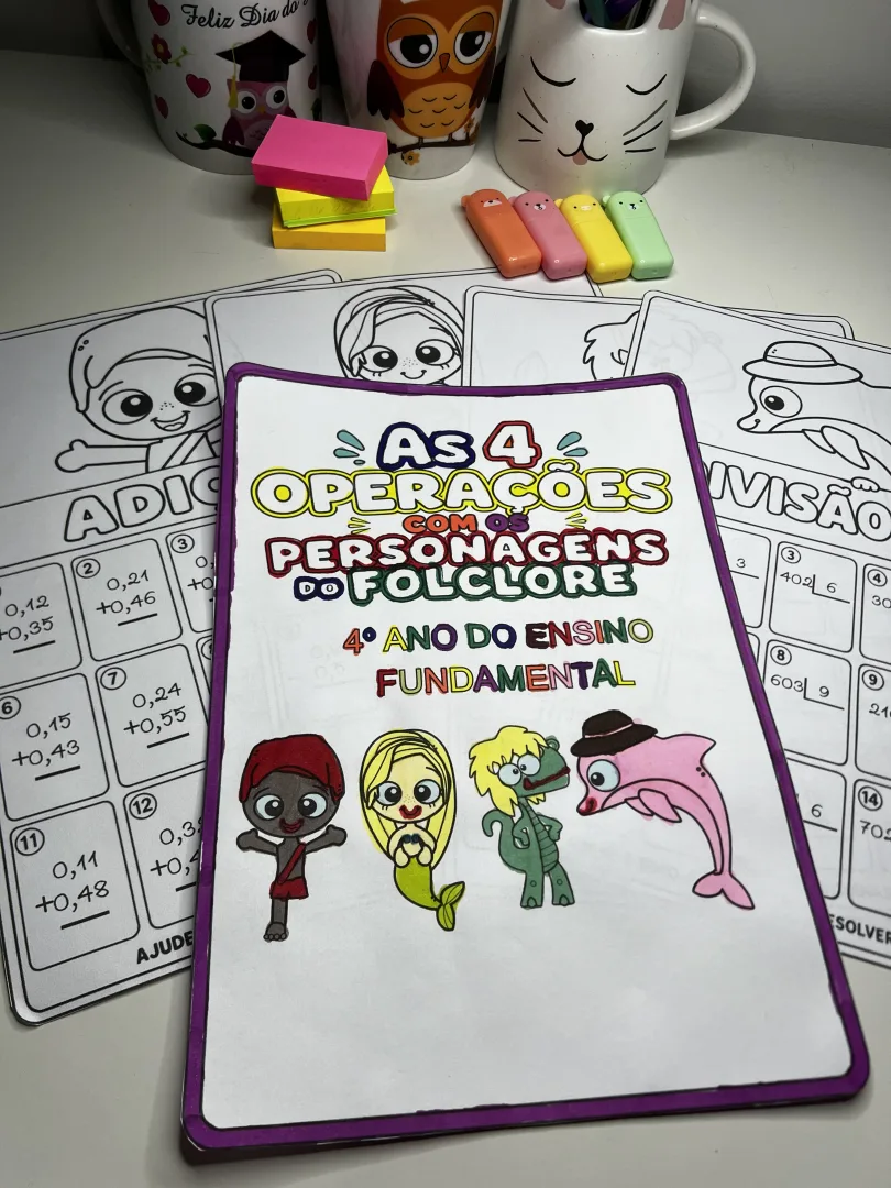 Folhinhas das 4 Operações — 4º Ano | Tema Folclore — imagem 4