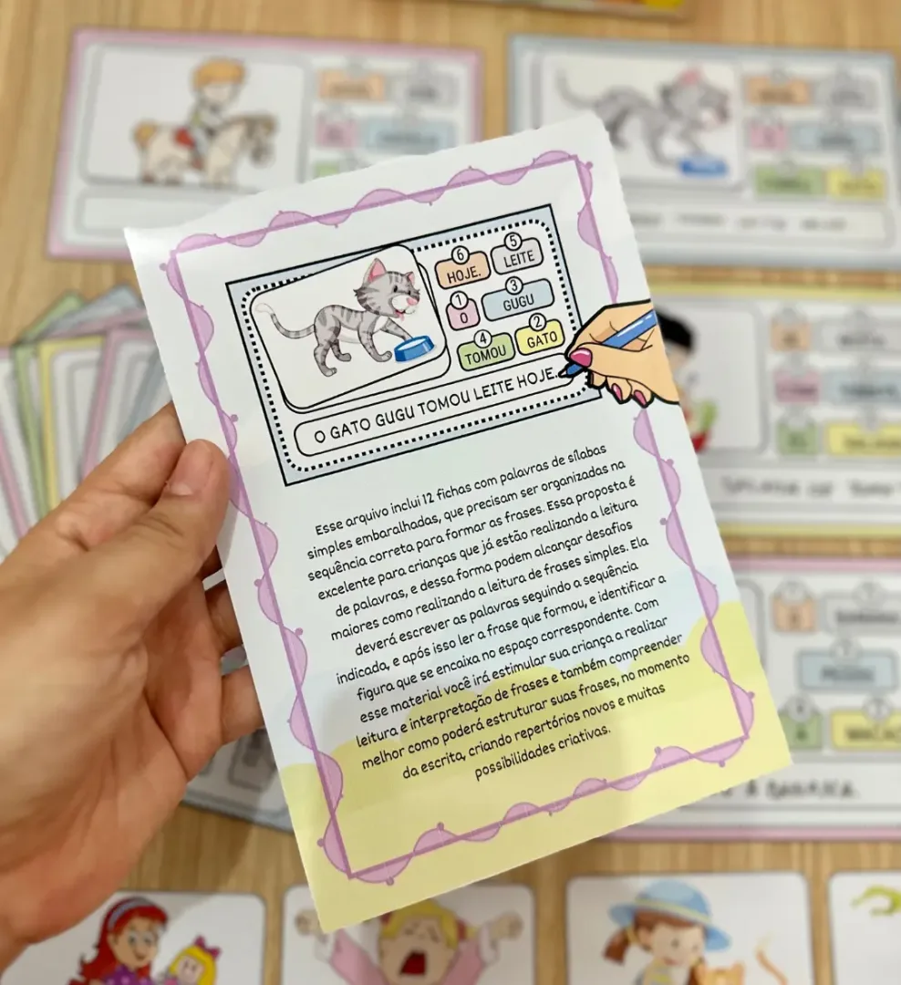 Frases Embaralhadas PDF Alfabetização  — imagem 7