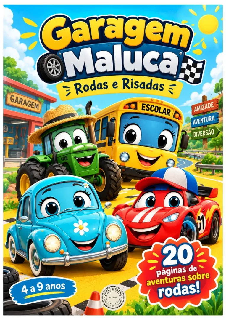 Garagem Maluca: Rodas e Risadas - Educação Infantil - PDF 20 Páginas — imagem 4