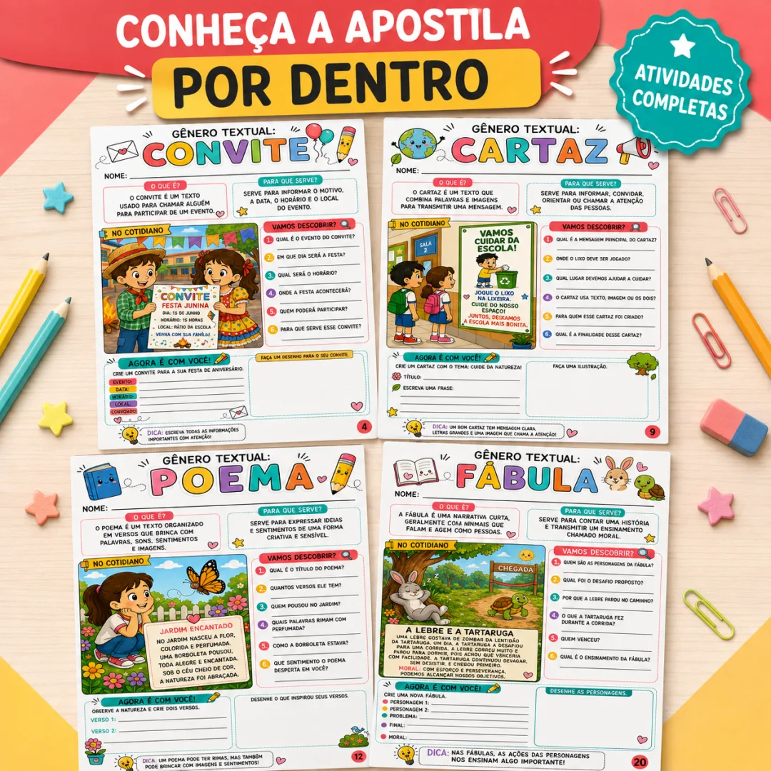 Gêneros Textuais no Cotidiano – 1º, 2º e 3º Ano – PDF — imagem 3