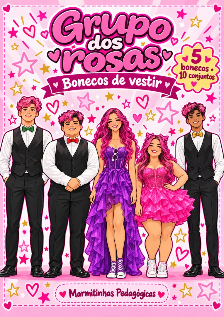 Grupo dos Rosa - Bonecos de Vestir - Educação Infantil - PDF — imagem 2
