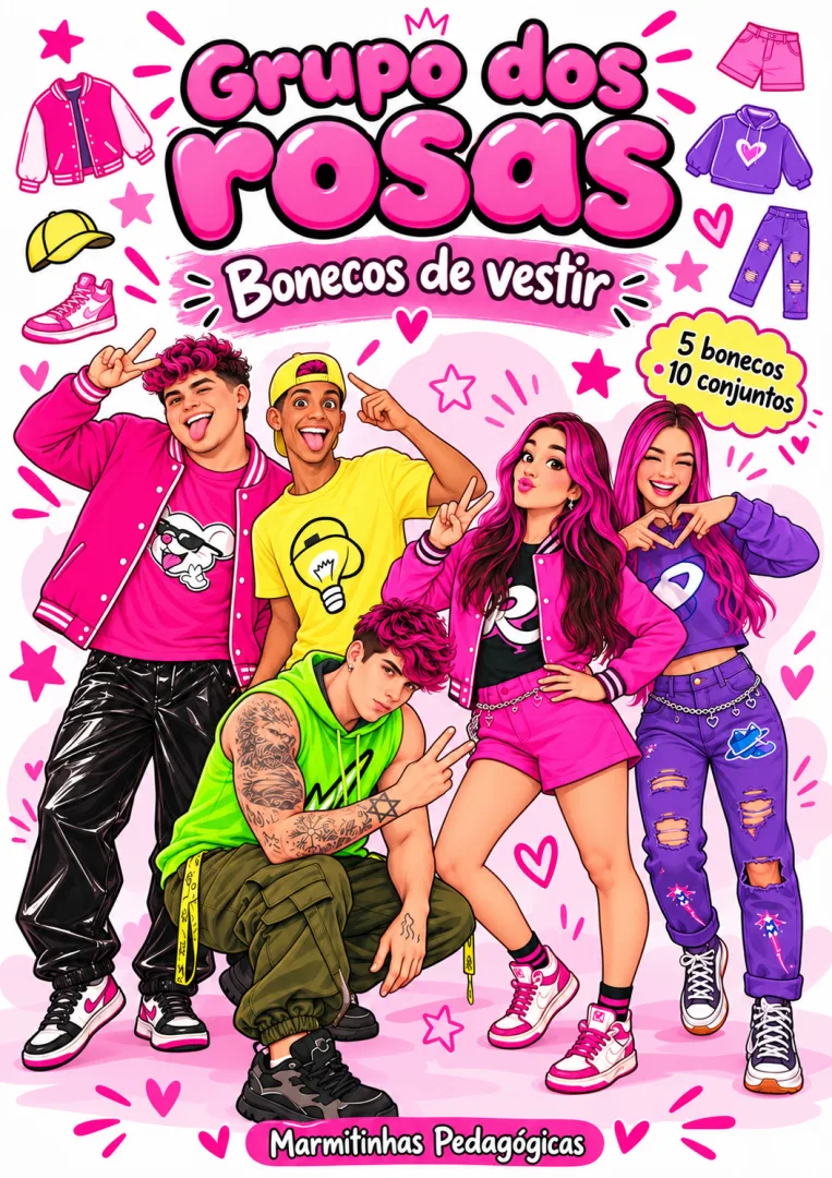 Grupo dos Rosa - Bonecos de Vestir - Educação Infantil - PDF — imagem 3