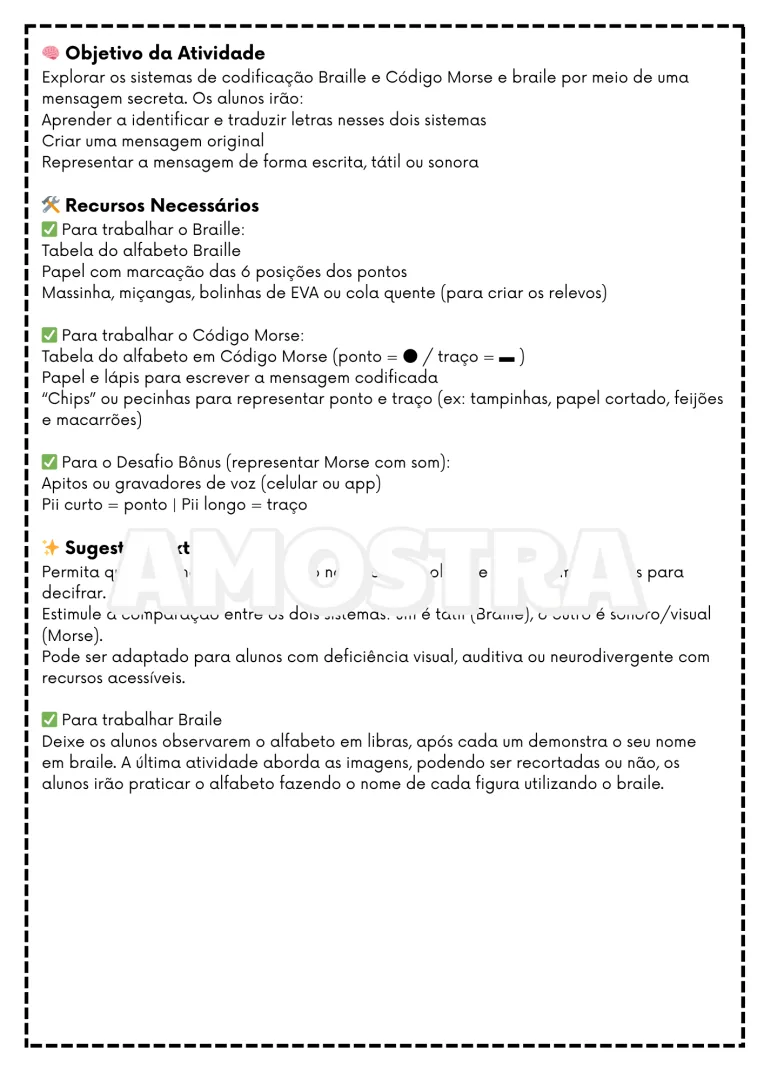 🧩 GUIA PRÁTICO BRAILLE, CÓDIGO MORSE E LIBRAS 🧩 — imagem 2