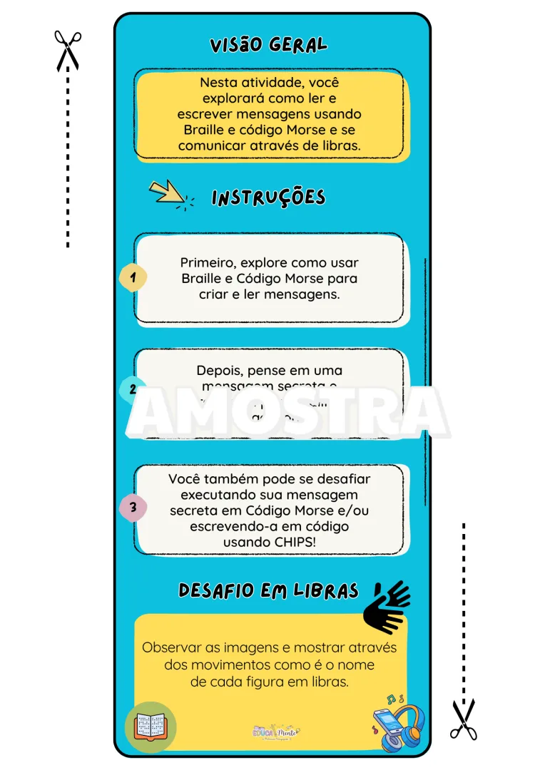 🧩 GUIA PRÁTICO BRAILLE, CÓDIGO MORSE E LIBRAS 🧩 — imagem 3