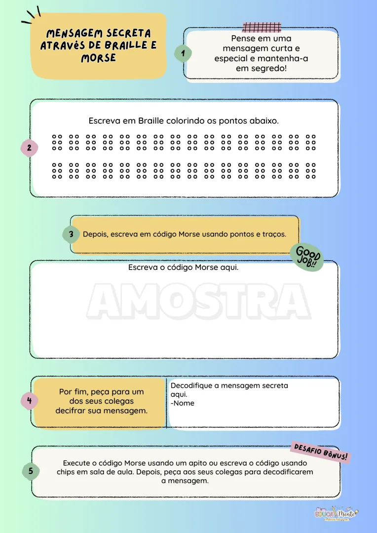 🧩 GUIA PRÁTICO BRAILLE, CÓDIGO MORSE E LIBRAS 🧩 — imagem 6