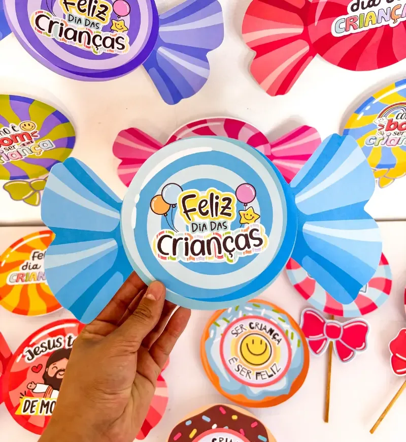Guloseimas Dia das Crianças | Lembrancinha no Pratinho em PDF — imagem 5