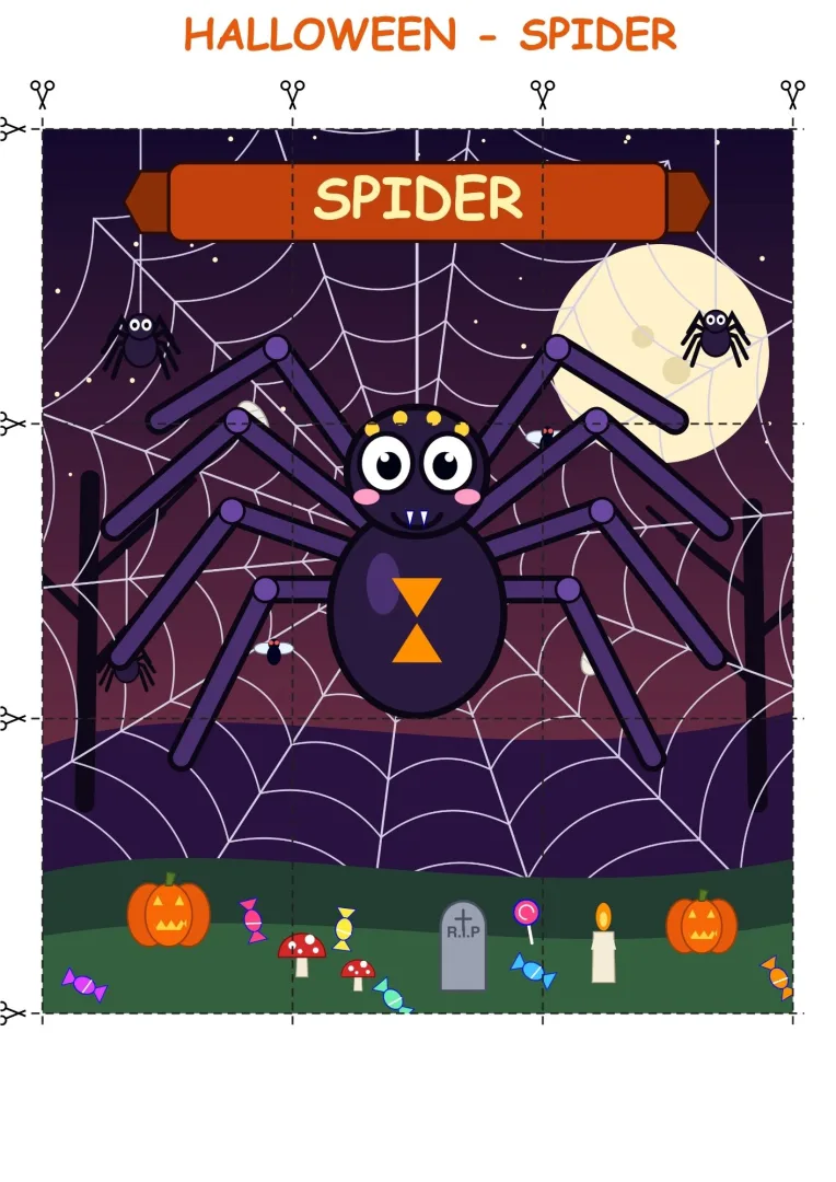 Halloween 9 Quebra-Cabeças para Imprimir 1 Ano Pdf — imagem 5