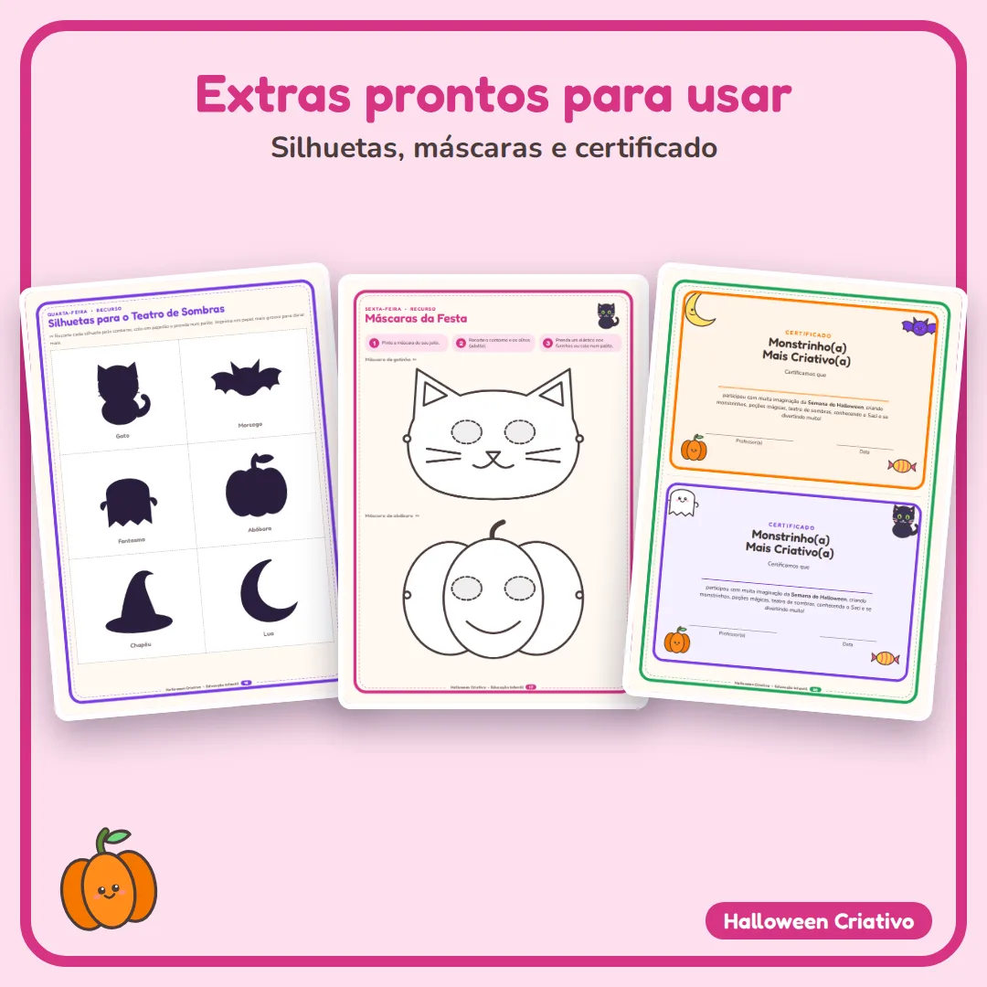 Halloween Criativo: Planejamento Semanal + 5 Atividades para Educação Infantil (4 e 5 anos) BNCC com Dia do Saci em PDF — imagem 5