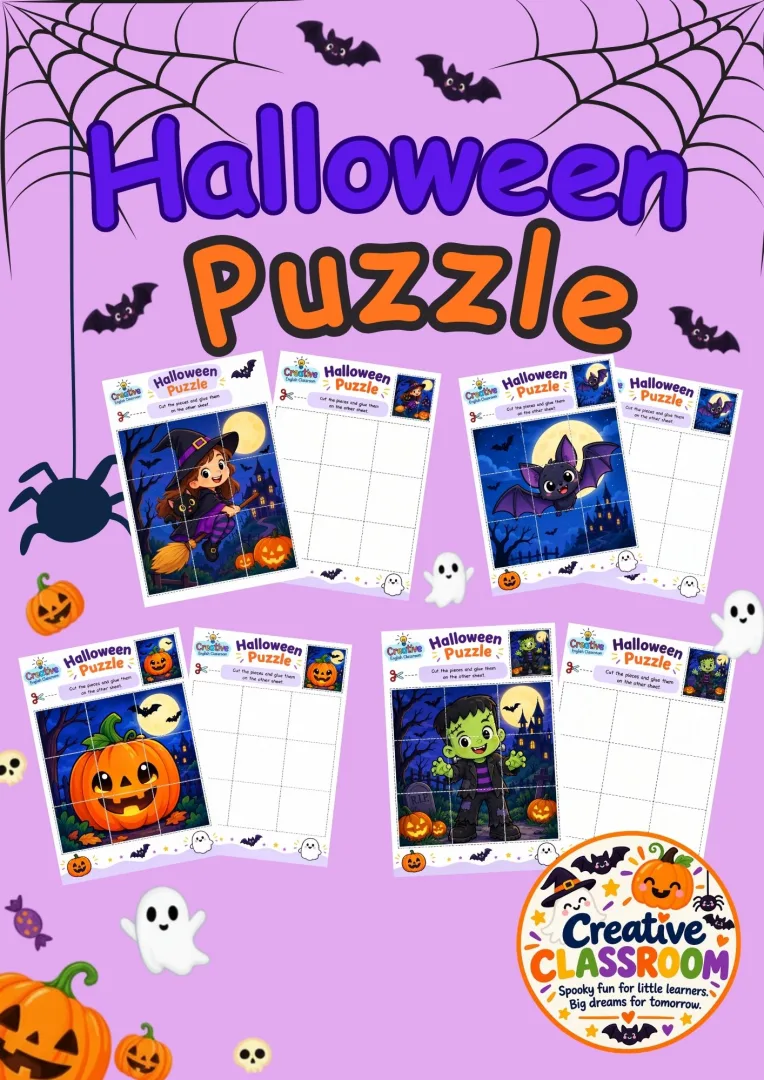 Halloween Infantil – 9 Quebra-Cabeças para Imprimir Pdf — imagem 2