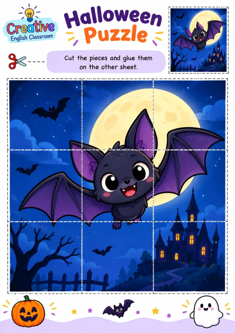 Halloween Infantil – 9 Quebra-Cabeças para Imprimir Pdf — imagem 3
