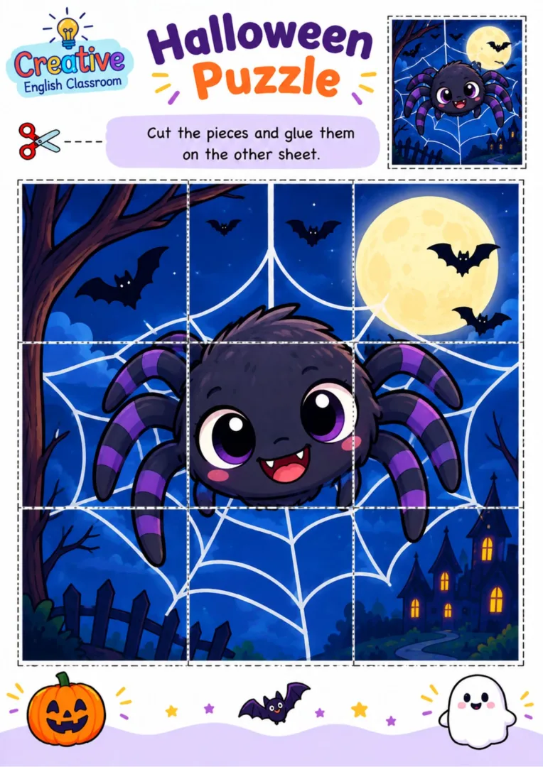 Halloween Infantil – 9 Quebra-Cabeças para Imprimir Pdf — imagem 5