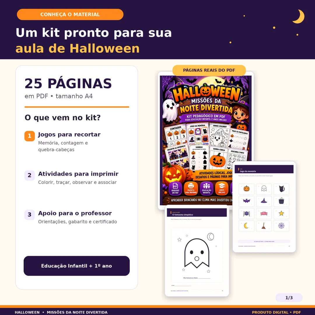 Halloween – Missões da Noite Divertida jogo ''3 a 7 anos'' PDF — imagem 2