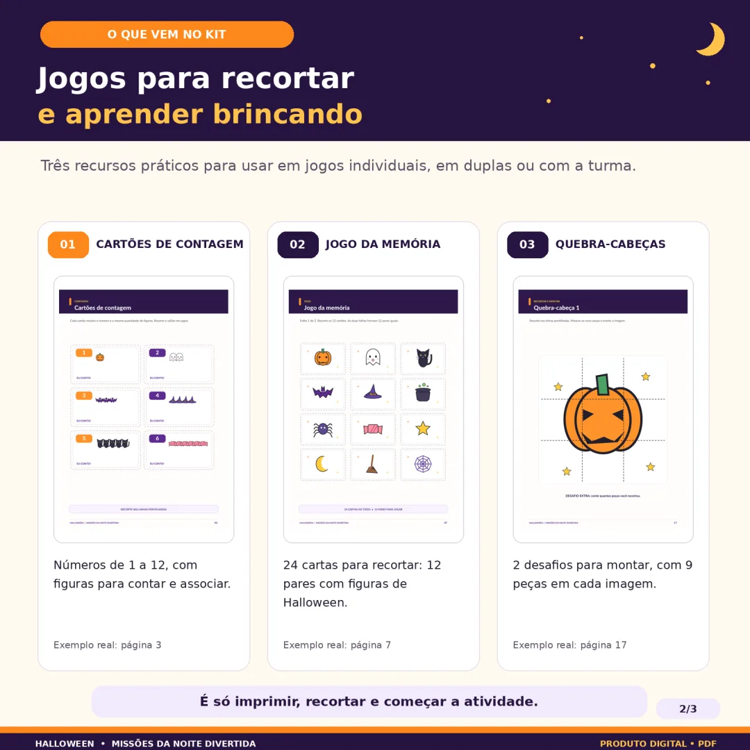 Halloween – Missões da Noite Divertida jogo ''3 a 7 anos'' PDF — imagem 3