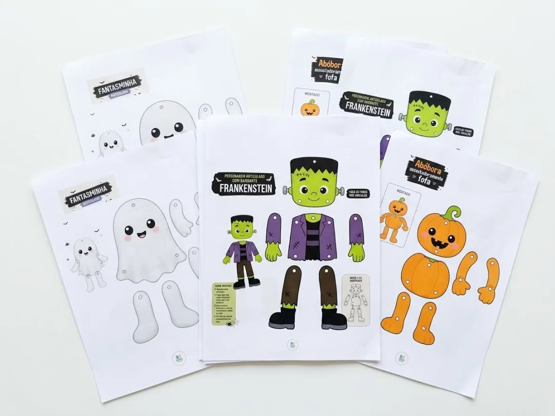 Halloween para brincar -Monstrinhos Articulados Educação Infantil pdf — imagem 3
